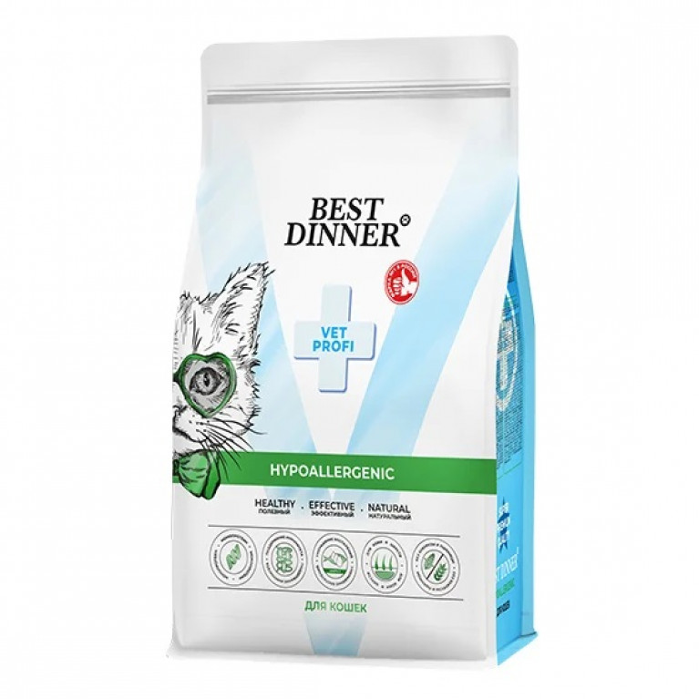 Best Dinner Vet Profi Hypoallergenic Сухой корм для кошек при пищевой аллергии и непереносимости